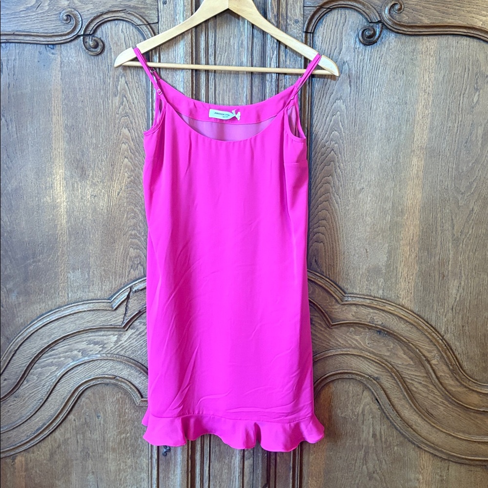 Amanda Uprichard Silk Cutout Magenta Dress Medium - Picture 2 of 13